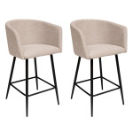 paris prix Lot de 2 Fauteuils de Bar "Marlo" 101cm Beige