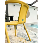 Paris Prix Lot De 2 Fauteuils De Jardin Empilables "Diego" 72cm Moutarde