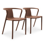 paris prix Lot de 2 Fauteuils de Jardin Empilables "Diego" 72cm Terracotta