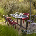 Paris Prix Lot De 2 Fauteuils De Jardin Empilables "Fado" 76cm Taupe