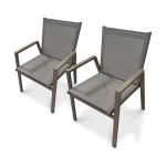 Paris Prix Lot De 2 Fauteuils De Jardin Empilables "Floride" 86cm Quartz