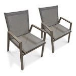 paris prix Lot de 2 Fauteuils de Jardin Empilables "Floride" 86cm Quartz