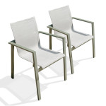 paris prix Lot de 2 Fauteuils de Jardin Empilables "Miami" 84cm Kaki