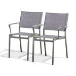 Paris Prix Lot De 2 Fauteuils De Jardin Empilables "Stockholm" 84cm Gris Anthracite