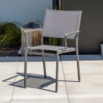 Paris Prix Lot De 2 Fauteuils De Jardin Empilables "Stockholm" 84cm Gris Anthracite