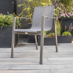 Paris Prix Lot De 2 Fauteuils De Jardin Empilables "Zahara" 84cm Taupe