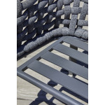 Paris Prix Lot De 2 Fauteuils De Jardin En Corde Tissée "Camargue" 72cm Gris Anthracite