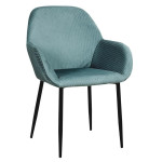 Paris Prix Lot De 2 Fauteuils Design "Giulia" 85cm Bleu Canard