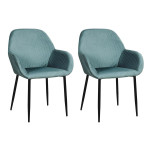 paris prix Lot de 2 Fauteuils Design "Giulia" 85cm Bleu Canard