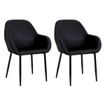 paris prix Lot de 2 Fauteuils Design "Giulia" 85cm Noir