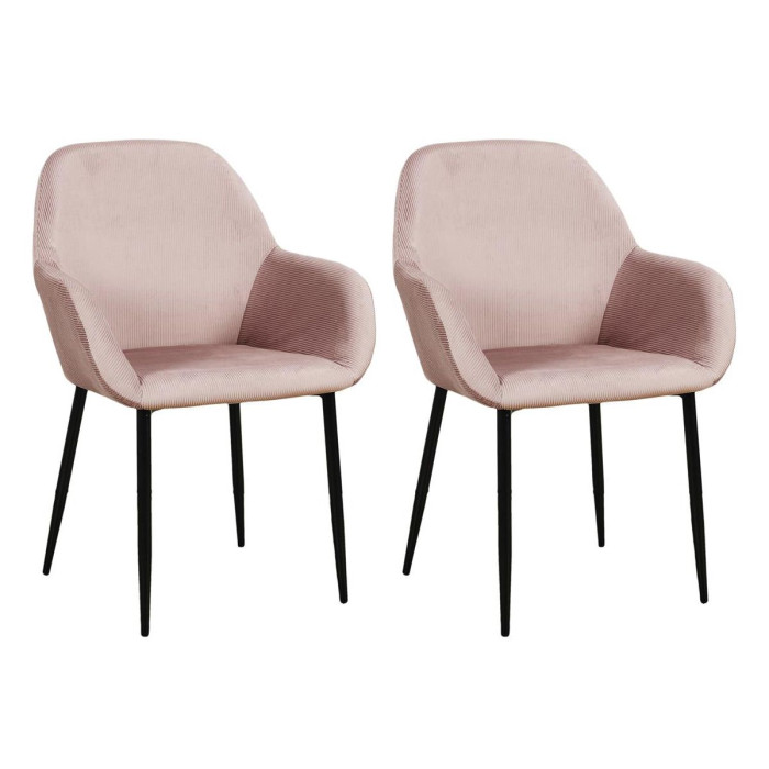 Paris Prix Lot De 2 Fauteuils Design "Giulia" 85cm Rose