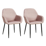 paris prix Lot de 2 Fauteuils Design "Giulia" 85cm Rose