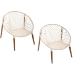 paris prix Lot de 2 Fauteuils Design "Manguier" 90cm Blanc