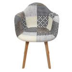 Paris Prix Lot De 2 Fauteuils Design "Patchwork" 85cm Gris