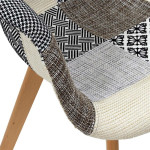 Paris Prix Lot De 2 Fauteuils Design "Patchwork" 85cm Gris