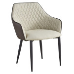 Paris Prix Lot De 2 Fauteuils Design "Zoa" 88cm Beige & Marron