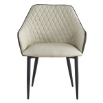 Paris Prix Lot De 2 Fauteuils Design "Zoa" 88cm Beige & Marron