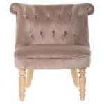 Paris Prix Lot De 2 Fauteuils En Velours "Crapaud" 72cm Taupe