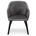 Paris Prix Lot De 2 Fauteuils En Velours "Yugnat" 85cm Gris