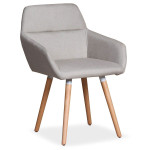 Paris Prix Lot De 2 Fauteuils Scandinaves "Dorcy" 82cm Beige