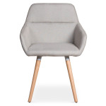 Paris Prix Lot De 2 Fauteuils Scandinaves "Dorcy" 82cm Beige