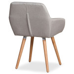 Paris Prix Lot De 2 Fauteuils Scandinaves "Dorcy" 82cm Beige