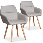 paris prix Lot de 2 Fauteuils Scandinaves "Dorcy" 82cm Beige
