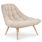 Paris Prix Lot De 2 Fauteuils Scandinaves "Johan" 102cm Beige