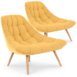 paris prix Lot de 2 Fauteuils Scandinaves "Johan" 86cm Jaune