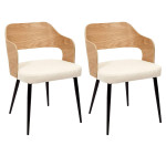 paris prix Lot de 2 Fauteuils Scandinaves "Loki" 76cm Blanc