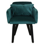 Paris Prix Lot De 2 Fauteuils Velours "Scanda" 70cm Vert