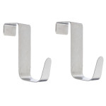 paris prix Lot de 2 Patères de Porte en Inox "1 Crochet" 7cm Argent