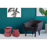 Paris Prix Lot De 2 Poufs & Coffres De Rangement "Arabella" 44cm Rouge