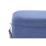 Paris Prix Lot De 2 Poufs & Coffres De Rangement "Arabella" 44cm Bleu & Noir