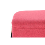 Paris Prix Lot De 2 Poufs & Coffres De Rangement "Arabella" 44cm Rouge & Noir