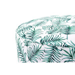 Paris Prix Lot De 2 Poufs Imprimé "Indira" 58cm Blanc & Vert