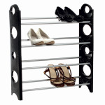Paris Prix Lot De 2 Rack à Chaussures "Clipsables" 62cm Noir