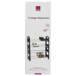 Paris Prix Lot De 2 Rack à Chaussures "Clipsables" 62cm Noir
