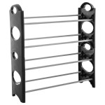 paris prix Lot de 2 Rack à Chaussures "Clipsables" 62cm Noir