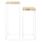 Paris Prix Lot De 2 Sellettes Gigognes "Rondin" 90cm Blanc