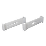paris prix Lot de 2 Séparateurs de Tiroir "Extensible" 32cm Blanc