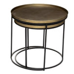 Paris Prix Lot De 2 Tables à Café Design "Basile" 56cm Or