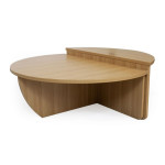 paris prix Lot de 2 Tables Basses Design "Armango" 90cm Chêne Clair