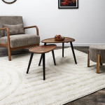 Paris Prix Lot De 2 Tables Basses Gigognes "Galet" 60cm Marron
