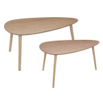 paris prix Lot de 2 Tables Basses Gigognes "Mileo" 98cm Beige