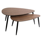 paris prix Lot de 2 Tables Basses Gigognes "Mileo" 98cm Naturel