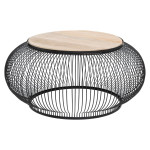 Paris Prix Lot De 2 Tables Basses "Manguier" 90cm Noir