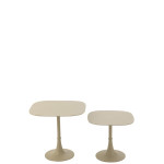 Paris Prix Lot De 2 Tables D'Appoint De Jardin "Erika" 49cm Ivoire