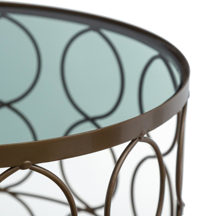 Paris Prix Lot De 2 Tables D'Appoint Design "Archi" 44cm Or