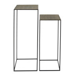 Paris Prix Lot De 2 Tables D'Appoint Design "Mirage" 90cm Noir